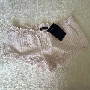 New Brandy Melville Light Pink Striped Sleep Shorts